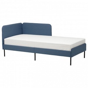Каркас кровати BL?KULLEN, uph с угловым изголовьем, Knisa medium blue, 90x200 см