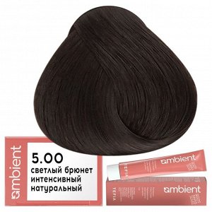 Tefia Ambient Краска для волос 5.00 Светлый брюнет интенсивный натуральный пермаментная Тефия 60 мл