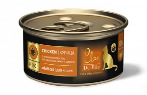 CLAN De File Курица в желе с эхинацеей и оливковым маслом для взрослых кошек, 100 гр 1/16