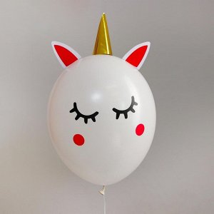 Воздушный шар латексный 18" «Единорог», с наклейками