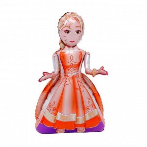 Шар фольгированный 30" «Девочка в оранжевом платье»