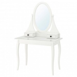 HEMNES, туалетный столик с зеркалом, белый, 100x50 см
