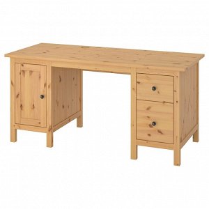 HEMNES, письменный стол, светло-коричневый, 155x65 см