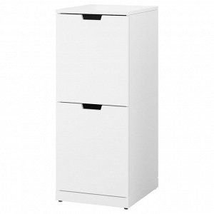 NORDLI, комод с 2 выдвижными ящиками, белый, 40x99 см
