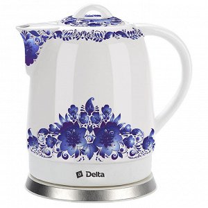 Чайник электрический 1500 Вт 1,7 л DELTA DL-1233В "Синие цветы"