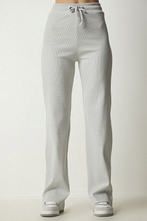 Женская светло-серая повседневная вельветовая блузка, комплект брюк HZ00001