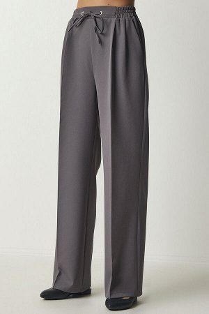 Женские серые спортивные брюки со складками DW00003