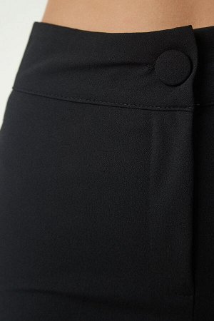 Женские черные брюки-клеш MS00012