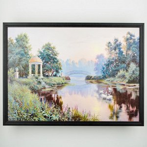 Картина "Утренний парк" в рамке 50х70см, цвет черный ПИ19