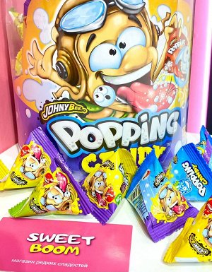 Взрывная карамель со вкусами клубника, яблоко, кола  или синяя малина Johny Bee Popping Candy / Джони Би Летчик 1ШТ 3 гр