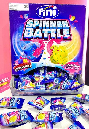 Жевательная резинка со вкусом бабл гам Fini Spinner Battle Жвачка Фини &quot;Спиннер баттл&quot; с начинкой внутри 5гр