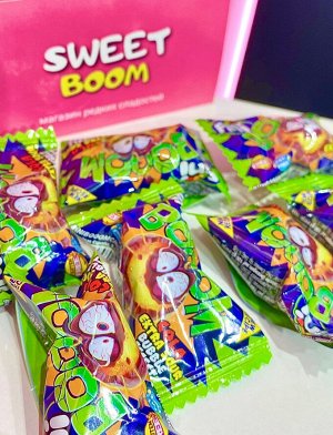 Леденцовая карамель Fini "Boom" Cola  / Конфета Фини "Бум кола" кислая, с начинкой внутри 5 гр