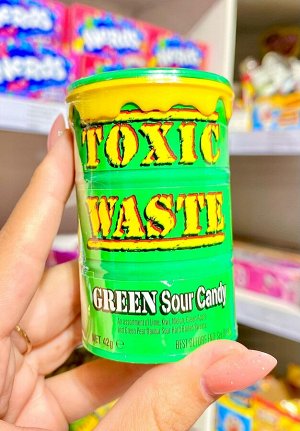 Кислые леденцы конфеты Toxic Waste / "Green Drum"/Кислый Токсик Вейст (Зеленая бочка)