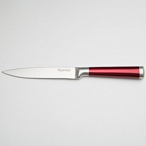 Нож 12,7см универсальный Alpenkok AK-2080/D "Burgundy" с красной ручкой