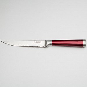 Нож 11,4см для стейка Alpenkok AK-2080/G "Burgundy" с красной ручкой