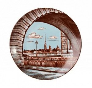 Тарелка декоративная с подставкой Зимняя канавка, ИФЗ