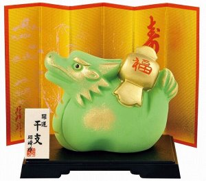 MATSUMOTO - фигурка зеленого дракона с ширмой