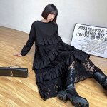 Платье с рюшами