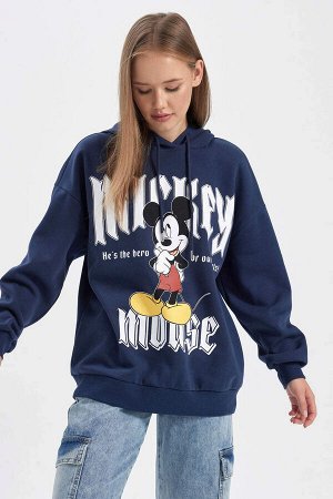 Толстовка оверсайз с капюшоном Cool Disney Mickey & Minnie