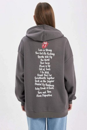DEFACTO Толстовка оверсайз с капюшоном Cool Rolling Stones