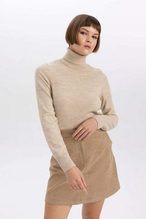 DEFACTO Сверхмягкий свитер с водолазкой и кашемировой текстурой Relax Fit