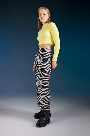 Макси-юбка из тюля Cool с зебровым узором и эластичной резинкой на талии