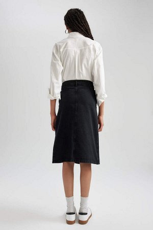 DEFACTO Модная джинсовая юбка-миди