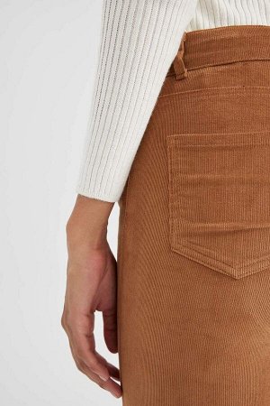Carmela Вельветовые брюки стандартного кроя с завышенной талией и карманами