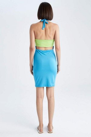 Мини-платье Cool Bodycon с вырезом через шею
