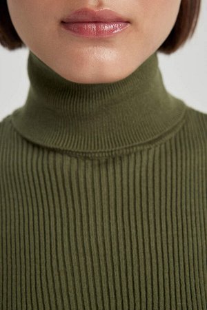 DEFACTO Облегающий свитер с высоким воротником
