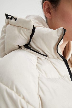 DeFactoFit Водоотталкивающее ветрозащитное съемное пальто с капюшоном и воротником