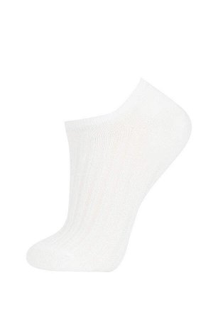 Женские хлопковые носки-кеды из трех частей