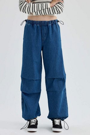 Джоггеры с высокой талией, удобная посадка, гибкая талия, длинные джинсовые брюки из 100% хлопка