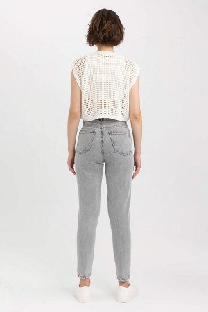 Джинсовые брюки Lina Mom длиной до щиколотки из 100% хлопка