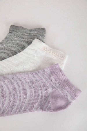 DEFACTO Женские носки-пинетки из трех частей из бамбука