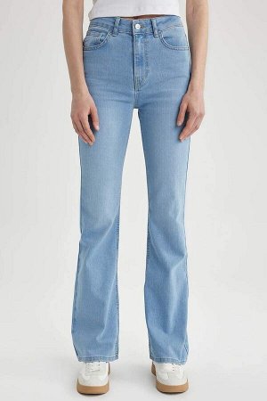 Длинные джинсовые брюки Mia с завышенной талией и расклешенным кроем