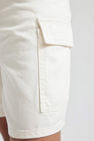 Белые джинсовые шорты с высокой талией из 100% хлопка