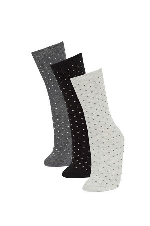 DEFACTO Женские длинные хлопковые носки из трех предметов