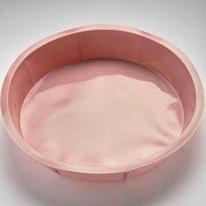 Форма ?25х5см для выпечки кекса силиконовая BE-4224S темно-розовая