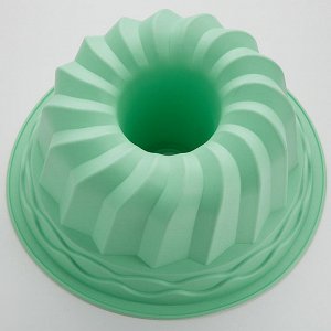 Форма ?24х11см для выпечки кекса с отверстием силиконовая WEBBER BE-4390S зеленая