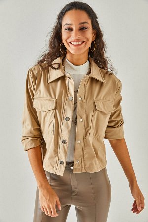 Женская укороченная куртка Bondit с карманами из норки CKT-19000360
