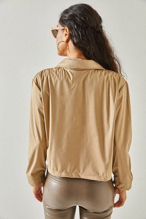 Женская укороченная куртка Bondit с карманами из норки CKT-19000360