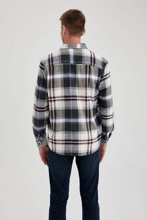 Рубашка Relax Fit с воротником-поло Lumberjack и длинными рукавами