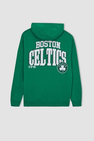 DeFactoFit NBA Boston Celtics толстая толстовка стандартного кроя с капюшоном