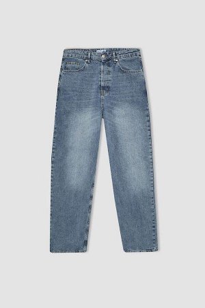 Широкие джинсовые брюки Baggy Fit с нормальной талией и широкими штанинами
