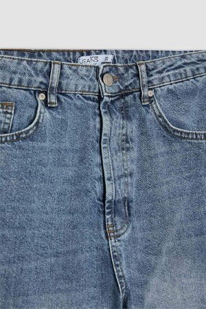 Широкие джинсовые брюки Baggy Fit с нормальной талией и широкими штанинами