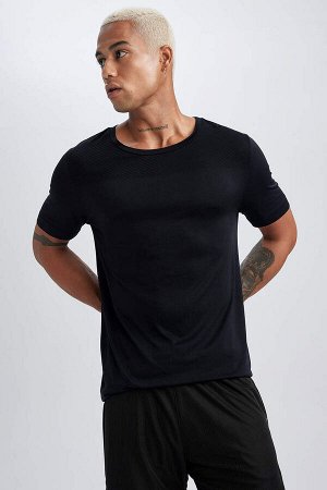 DeFactoFit Базовая футболка с круглым вырезом и короткими рукавами Slim Fit
