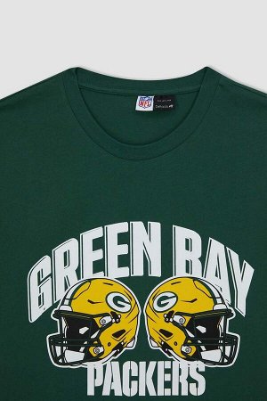 DeFactoFit Футболка стандартного кроя с короткими рукавами и круглым вырезом NFL Green Bay Packers