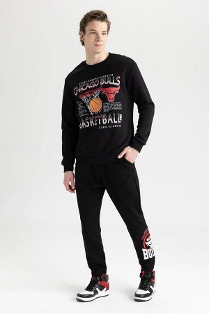 DeFactoFit NBA Chicago Bulls Спортивные штаны стандартной посадки с гибкими ремешками
