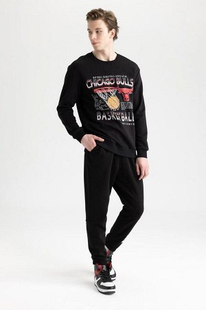 DeFactoFit NBA Chicago Bulls Спортивные штаны стандартной посадки с гибкими ремешками